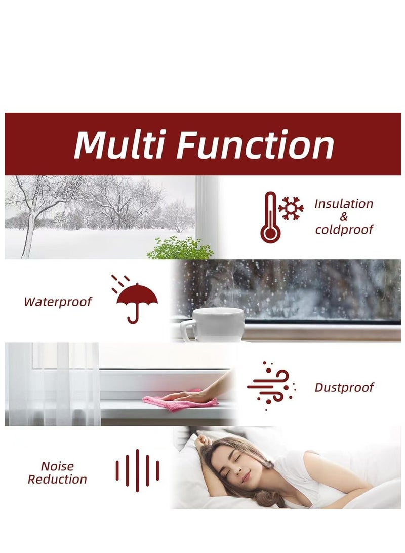 يوكا شريط عزل الأبواب ذو شكل D لاصق بذاته من الفوم لإحكام إغلاق إطار الباب والنافذة (طول 19.7 قدم، باللون الأسود) - Image 5