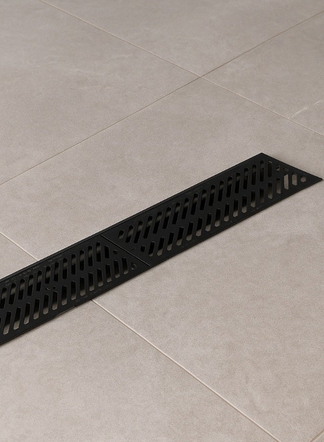 Dakota Floor Channel Grating | Drainage Channel Gratting with Bottom Trunch  for Garage, Water Rain Storm, Under Ground Parking, Under the Villa Gate, Service Center, Animal Farm,Wet Room, Garden, Driveway – 100x20 cm HDPE Plastic C-250 (25 Ton) Ductile Grating, 1Mtr Length, Heavy Duty Ductile Iron Gratting EN-1433. Made in Italy - Image 3
