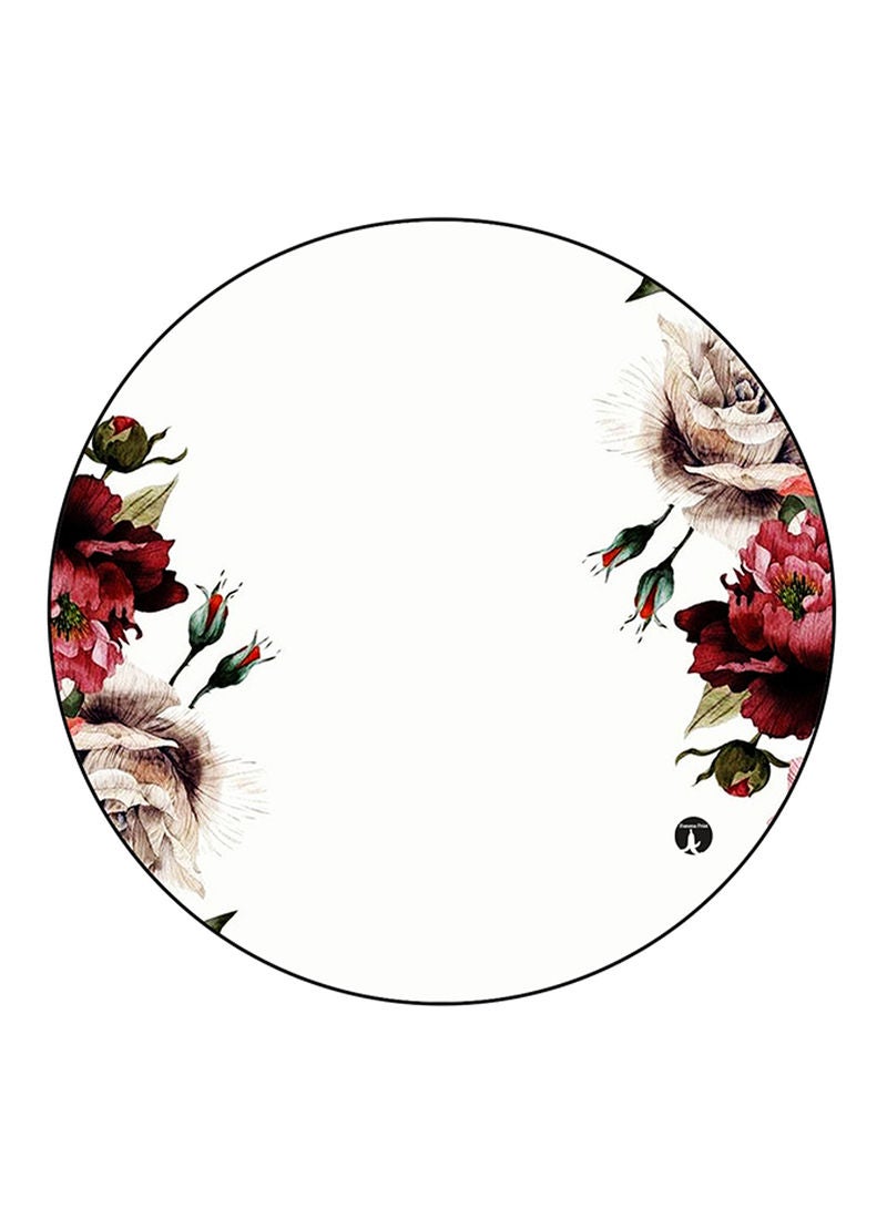 RKN Flowers Printed Fridge Magnet Round  Multicolour - Image 1