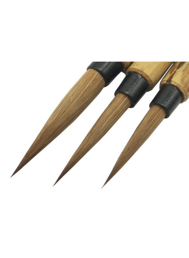 Easyou Chinese Painting Brush Scriptliner Brush For Elaboratestyle Painting (Gongbi) And Outlining Inking The Lines Pure Weasel Hair Lms 3Pcspack - Image 1