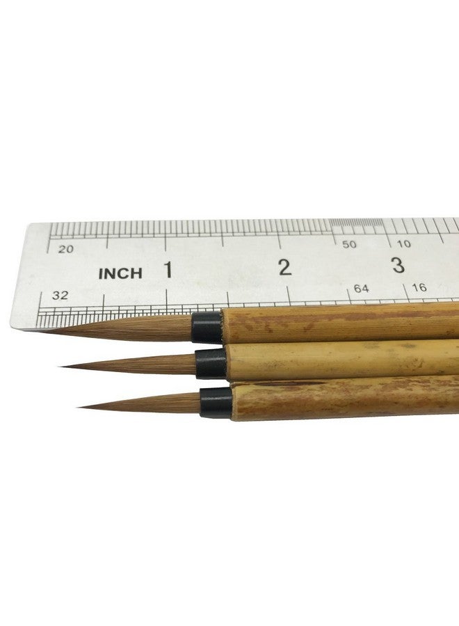 Easyou Chinese Painting Brush Scriptliner Brush For Elaboratestyle Painting (Gongbi) And Outlining Inking The Lines Pure Weasel Hair Lms 3Pcspack - Image 3