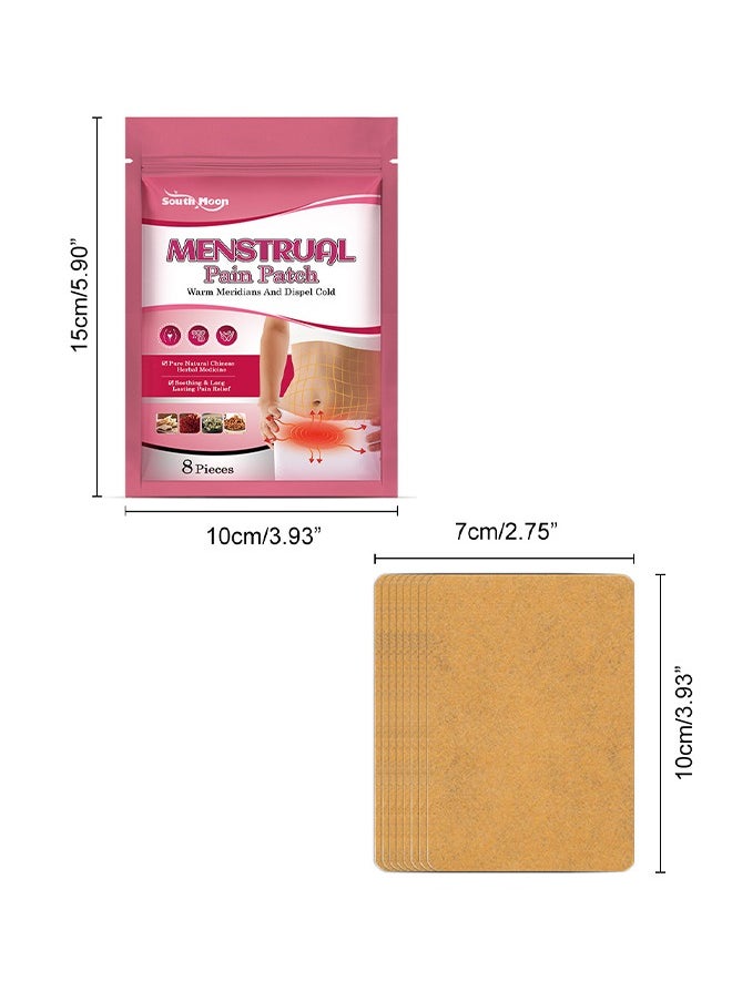 SOUTH MOON Menstrual Pain Patch, Pure Natural Chinese Herbal Medicine Warm The Body and Dispel Cold, Heating Pads Alleviate Abdominal Cramps And All Cramping, Fibroids, IBS And Inflammatory Bowel Disease 8pcs  - Image 5