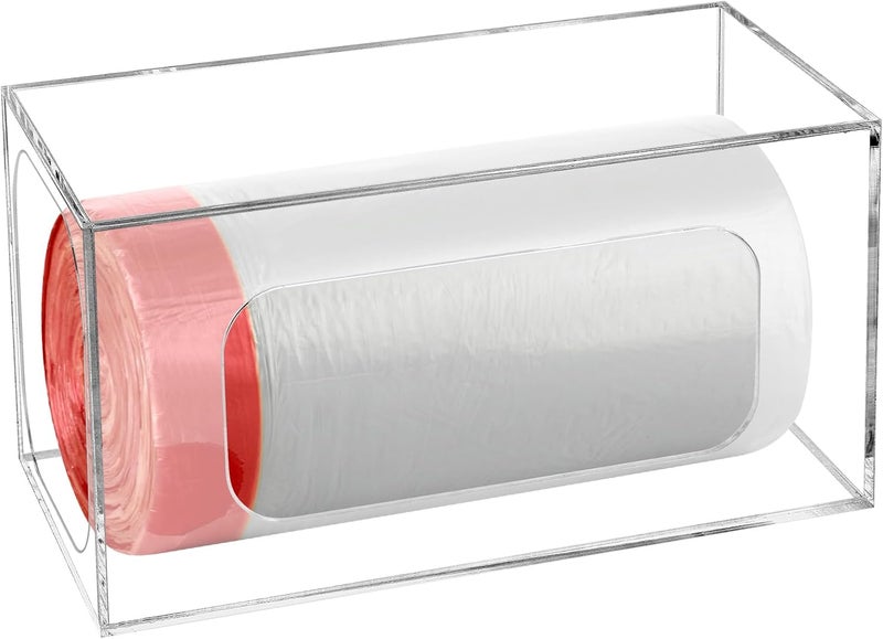 TPGP BSSOYAMM Acrylic Trash Bag Dispenser and Holder - Wall Mounted Organizer for Kitchen - Image 1