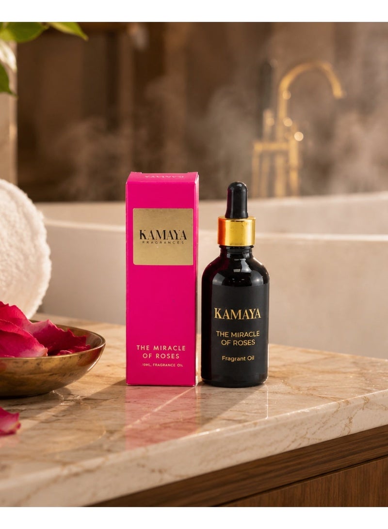 KAMAYA Blossom Caboodle Miracle Of Roses Collection 50 ml essential oil with dropper| Floral rose fragrance in bright color gift box| Perfect for oil diffusers - Image 1