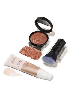 LAURA GELLER NEW YORK Readynradiant Kit (3 Pc) Baked Bronzenbrighten, Deep + Spackle Supersize Skin Perfecting Primer, Champagne Glow + Retractable Angled Kabuki Brush  - Image 1
