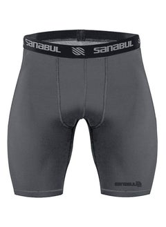 Sanabul  Men Compression Shorts | Tailored Fit for Martial Arts Mastery | Athlete-Endorsed, Breathable Performance Gear | Unleash Your Potential with Our Compression Shorts for Men (2X-large, Grey)  - Image 1