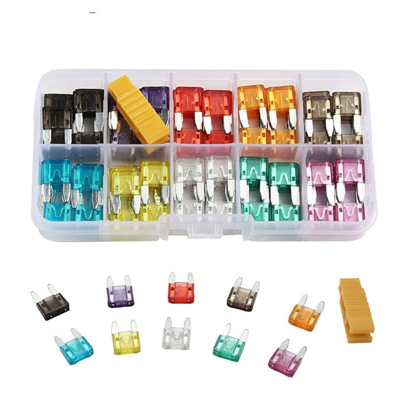 Small Car Fuse Set 120 Pieces 2A To 35A With Plastic Box Color M - Image 3