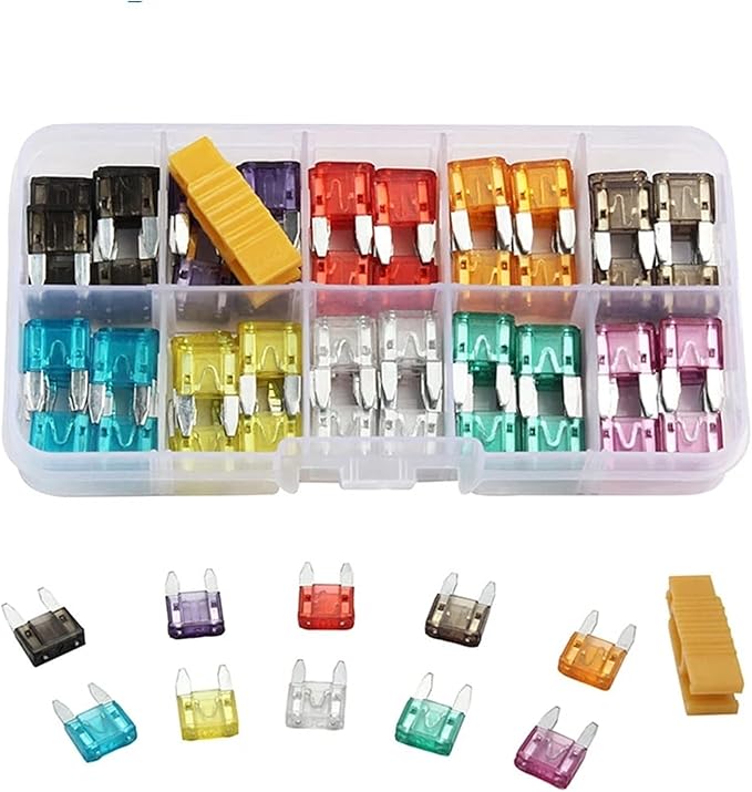 Small Car Fuse Set 120 Pieces 2A To 35A With Plastic Box Color M - Image 1