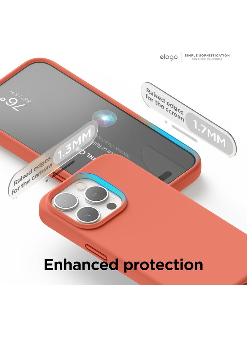 Elago Liquid Silicone for iPhone 15 PRO Case Cover Full Body Protection, Shockproof, Slim, Anti-Scratch Soft Microfiber Lining - Pomelo Pink - Image 4