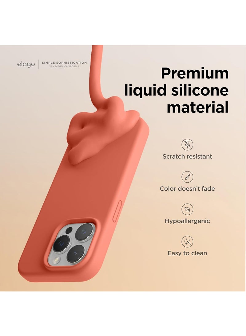 Elago Liquid Silicone for iPhone 15 PRO Case Cover Full Body Protection, Shockproof, Slim, Anti-Scratch Soft Microfiber Lining - Pomelo Pink - Image 2