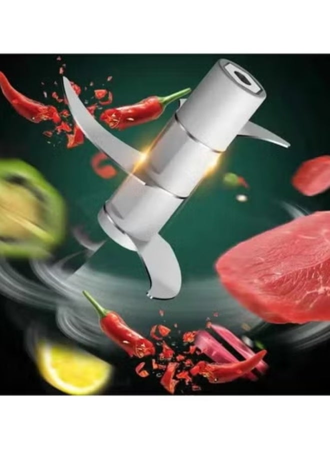 KIIUMI Electric Chopper Mixer Grinder, Electric Mini Garlic Chopper, Baby Food Processor, Portable Cordless Garlic Mincer Masher, Meat Grinder with USB Charging for Vegetable, Chili, Fruits, Ginger, Baby Food, Seasoning 250ml (Green) - Image 5