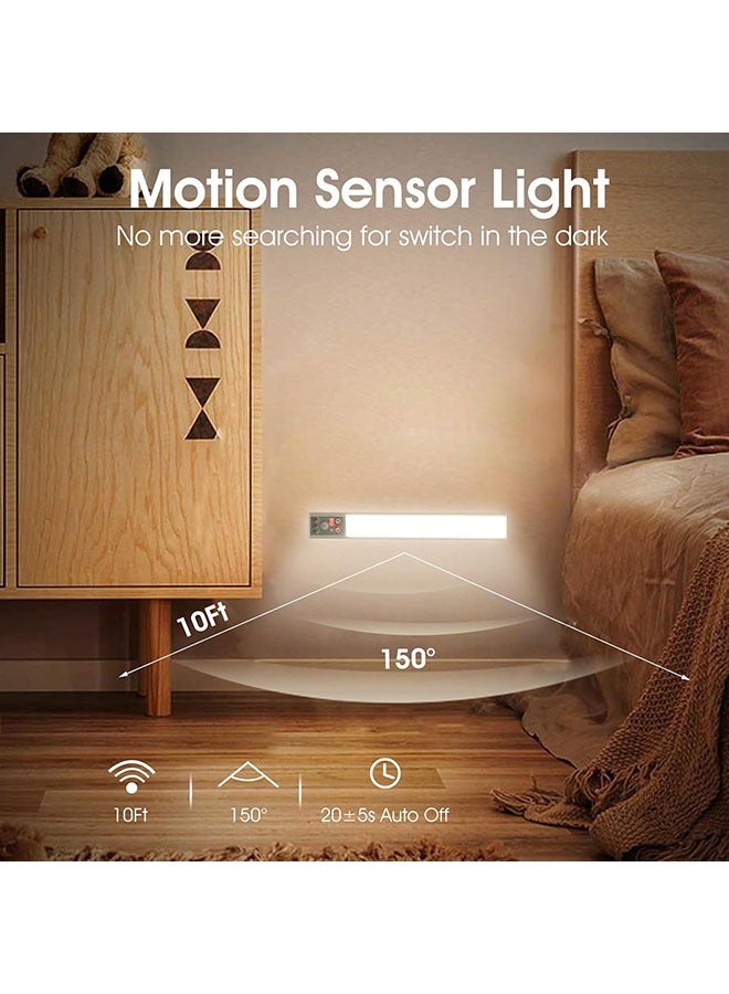 Arabest Under Cabinet Lighting Wireless, 50 LED Rechargeable Battery Operated Motion Sensor Light Indoor, 1500mAh 3 Color Temps Dimmable Under Counter Lights for Kitchen, Bedroom, Stair(2 Pack) - Image 2