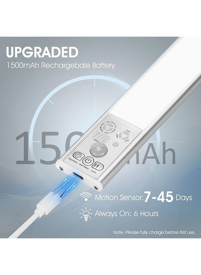 Arabest Under Cabinet Lighting Wireless, 50 LED Rechargeable Battery Operated Motion Sensor Light Indoor, 1500mAh 3 Color Temps Dimmable Under Counter Lights for Kitchen, Bedroom, Stair(2 Pack) - Image 5