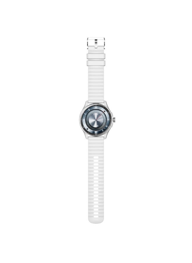 Xcell Xcell Classic6 Smartwatch, 1.43" AMOLED Display, Bluetooth Calling, 2 Premium Straps, Heart-Rate/BP/SpO₂, Multi Language, IP68, 7-Day Battery, iOS/Android Compatible- Silver Frame with Grey Strap  - Image 4