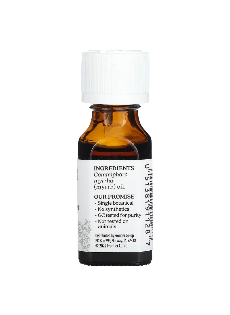 Aura Cacia Aura Cacia 100% Pure Myrrh Essential Oil, 0.5 fl. oz, Balsamic, Warm Spicy Aroma, Centering & Meditative Restoring Myrrh Oil  - Image 2