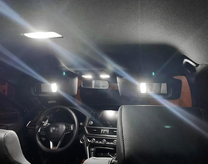 مجموعة ملحقات الإضاءة الداخلية LED لسيارة هوندا أكورد 2018 2019 2020 2021 2022، لمبات بيضاء 6000k للخريطة والقبة والصندوق ومرآة الزينة (6 قطع) - Image 4