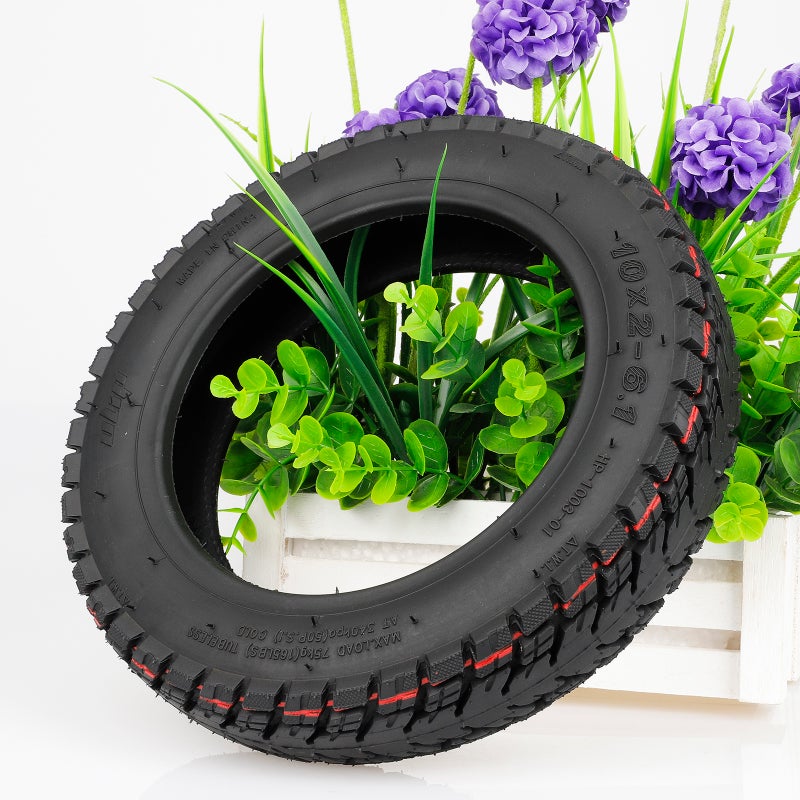 Self-Repairing Tire 10x2-6.1 Black Premium Rubber - Explosion-Proof Tubeless Tire for 10 Inch Electric Scooters Front or Rear Wheels - Image 2