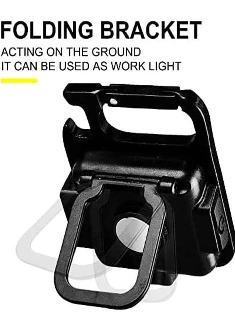 Small LED Flashlight 800 Lumens COB Rechargeable Keychain Mini Torch,4 Light Modes Portable Pocket Light with Folding Bracket Bottle Opener Magnet Base for Camping Fishing Outdoors [Energy Class A] - Image 5