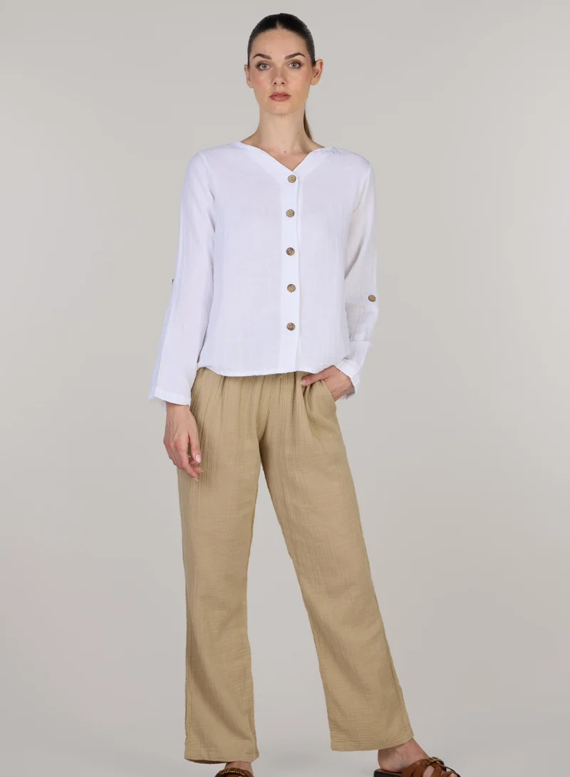 جاست نيتشر بنطال قطني مزدوج بتصميم مريح