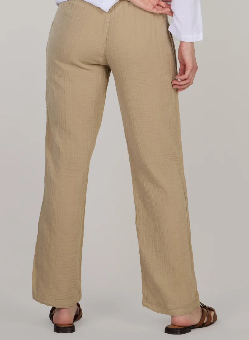 Just Nature Mink Relaxed Straight-Leg Trousers for Women | Best Price UAE