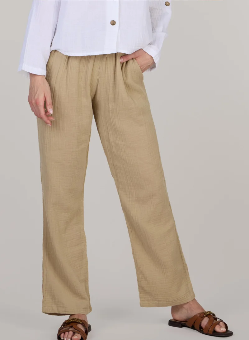 جاست نيتشر بنطال قطني مزدوج بتصميم مريح