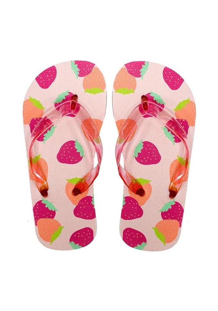 DAISO Pink Fruit-Themed Beach Sandals for Toddlers - US Size 11 (EU 28) - Image 1