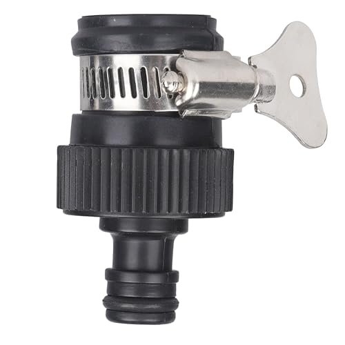 Garbnoire Heavy Duty Hose Pipe Fitting Standard Size 1/2 Inch Tap Connector for Garden Water Pipe & Car, Bike Washing Accessories | Universal Adjustable Adapter Suitable Connecting Hose Pipe (Black) - Image 5