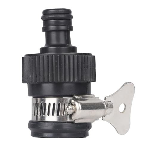 Garbnoire Heavy Duty Hose Pipe Fitting Standard Size 1/2 Inch Tap Connector for Garden Water Pipe & Car, Bike Washing Accessories | Universal Adjustable Adapter Suitable Connecting Hose Pipe (Black) - Image 3
