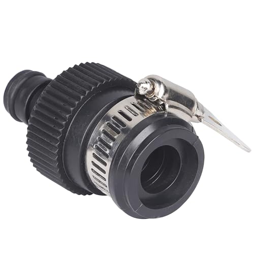Garbnoire Heavy Duty Hose Pipe Fitting Standard Size 1/2 Inch Tap Connector for Garden Water Pipe & Car, Bike Washing Accessories | Universal Adjustable Adapter Suitable Connecting Hose Pipe (Black) - Image 4