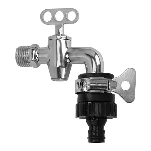 Garbnoire Heavy Duty Hose Pipe Fitting Standard Size 1/2 Inch Tap Connector for Garden Water Pipe & Car, Bike Washing Accessories | Universal Adjustable Adapter Suitable Connecting Hose Pipe (Black) - Image 1