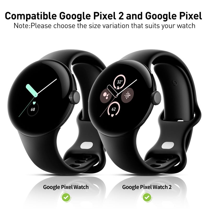 Suoman 3-Pack for Google Pixel Watch 3/2/1 41mm Screen Protector Case, [Anti-Scratch] All-Around Protective Soft TPU Bumper Cover -Clear+Clear+Clear - Image 2