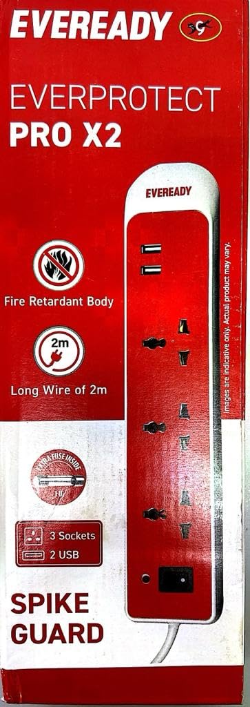 Eveready Everprotect Pro X2 - Spikeguard 2 Mtr White & Red - Image 4