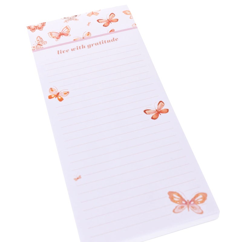 Graphique Butterfly Magnetic Notepad | 100 Tear-Away Sheets | Grocery, Shopping, To-Do List | Magnetic Writing Pad for Fridge, Kitchen, Office | Lined Paper | Great Gift | 4â€ x 9.25â€ - Image 2