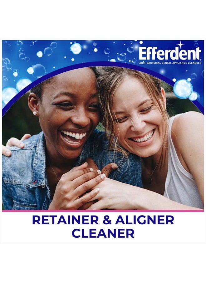 Efferdent - Efferdent Retainer Cleaning Tablets, Denture Cleanser Tablets for Dental Appliances, Complete Clean, 126 Tablets - Image 1