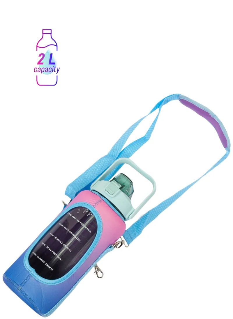 Prickly Pear Green Tracker 2L Water Bottle & Gradient Pouch Bundle