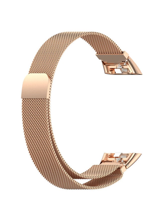 NIBEMINENT Replacement Milanese Strap For Huawei Band 6 Rose Gold - Image 1