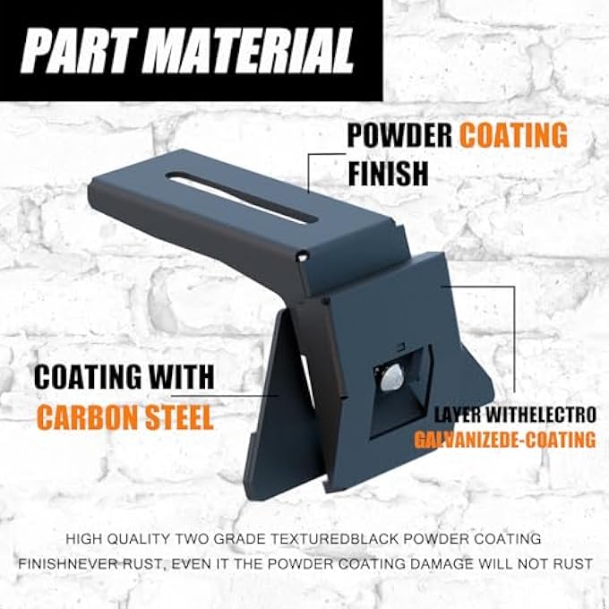 rayihni Roof Rack Mounting Brackets Compatible with Wrangler JL JK 2007-2024, Gladiator JT, Cherokee XJ 1984-2001 - Image 3
