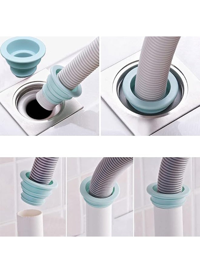 4 Pcs Drain Pipe Seal Ring, Shower Floor Drain Hose Backflow Preventer, Sewer Silicone Tube Seal Ring, Laundry Room Bathroom Bathtub Kitchen Cleaning Tools  - Image 5