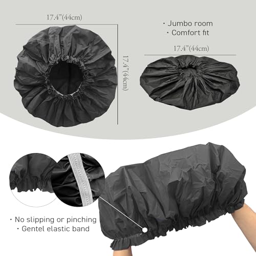 DONNA Super Jumbo Shower Cap Comfortable Elastic Band 100 Waterproof Hair Cap for Long Hair Braids Thick Styles Reusable Big Shower Cap for Women Keeps Hair Dry Protected PINK - Image 3