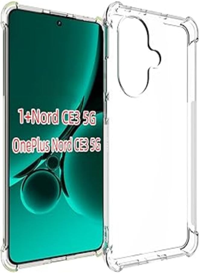 Generic - Clear Case for Oneplus Nord CE 3 5G, Shock-Resistant Flexible TPU Gasbag Protection Rubber Soft Silicone Anti Dropping Phone Cover - Image 1