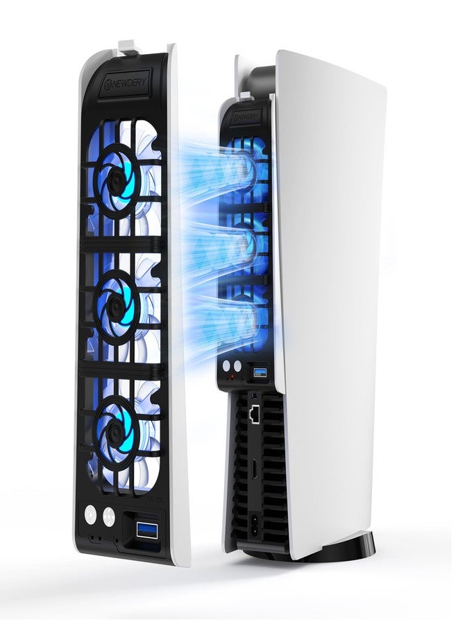 نيودري مروحة تبريد NEWDERY لملحقات P5، مروحة تبريد هادئة مطورة مع سرعة تلقائية، منفذ USB 3.0 للتحكم وإضاءة RGB، حصريًا لجهاز P5 - Image 1