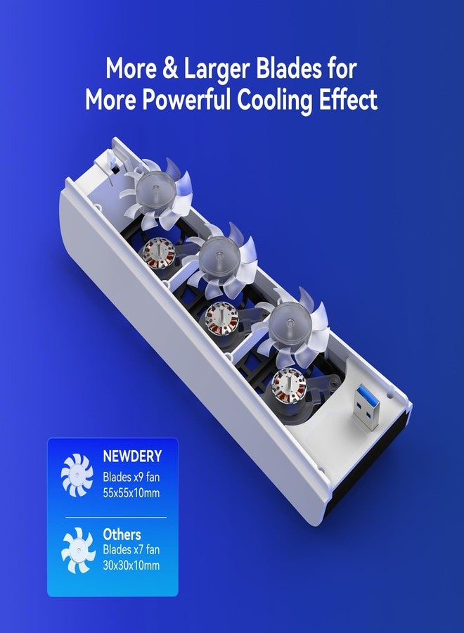 نيودري مروحة تبريد NEWDERY لملحقات P5، مروحة تبريد هادئة مطورة مع سرعة تلقائية، منفذ USB 3.0 للتحكم وإضاءة RGB، حصريًا لجهاز P5 - Image 3