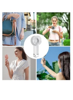 OUYoo OUYoo New Portable Handheld Misting Fan, Rechargeable Battery Operated Misting Fan, Water Mist Fan, Outdoor Misting Personal Cooling Device, Makeup Cooling Fan Travel, Beach (White)  - Image 3