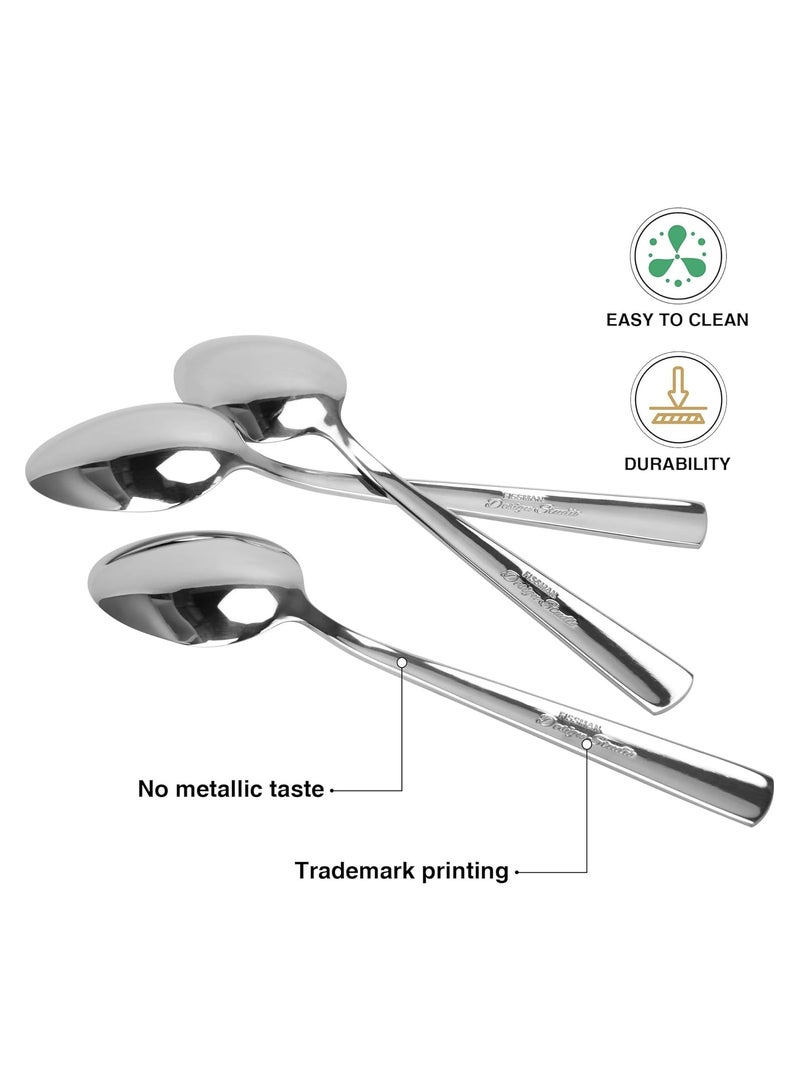 Fissman مجموعة أدوات المائدة من 3 قطع ملعقة عشاء 20 سم، مجموعة أدوات مائدة من الفولاذ المقاوم للصدأ سلسلة فلور - Image 3