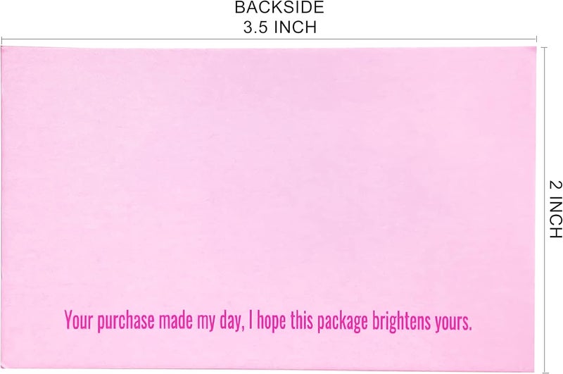 RXBC2011 Thank you Cards you are the Heart of my business Cards Package Insert for online business Pack of 100 (100 Card pink) - Image 3