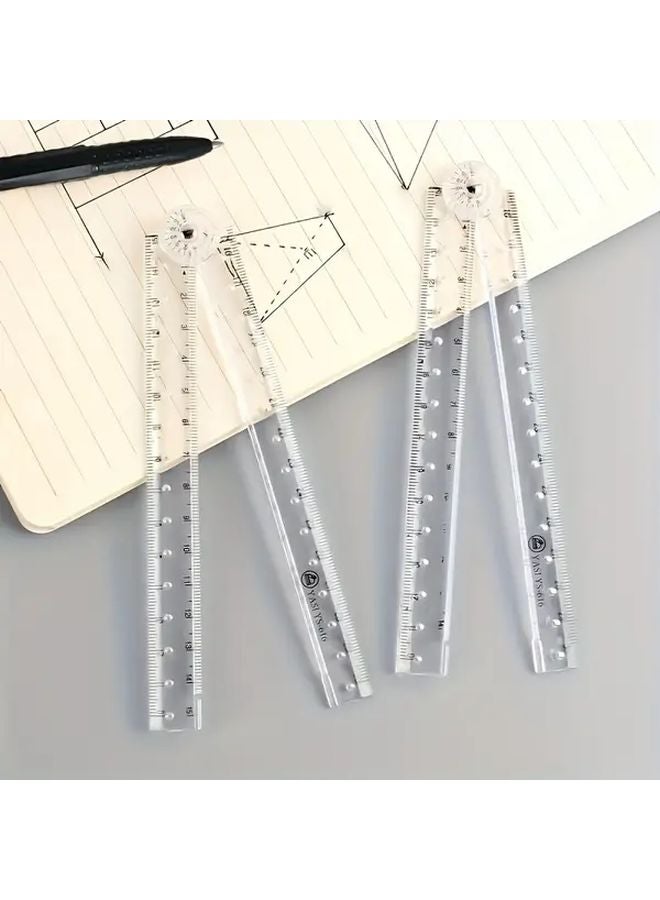 2pcs Transparent Foldable Rulers For School Home And Office Measurement - Image 3
