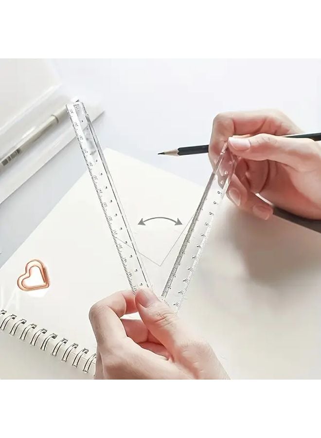 2pcs Transparent Foldable Rulers For School Home And Office Measurement - Image 4