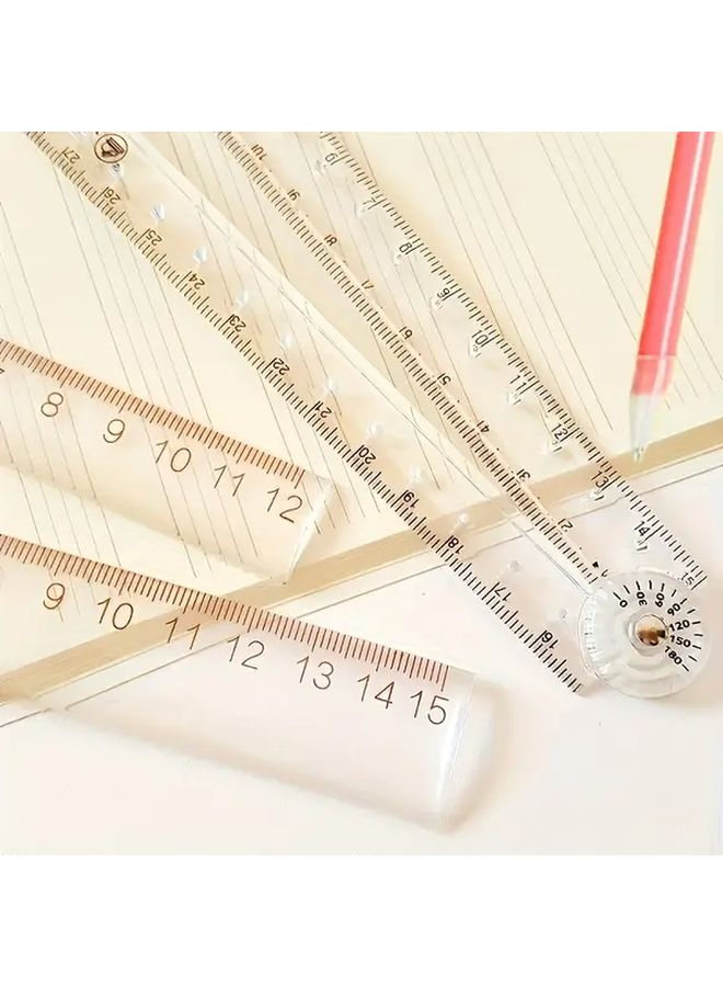 2pcs Transparent Foldable Rulers For School Home And Office Measurement - Image 5