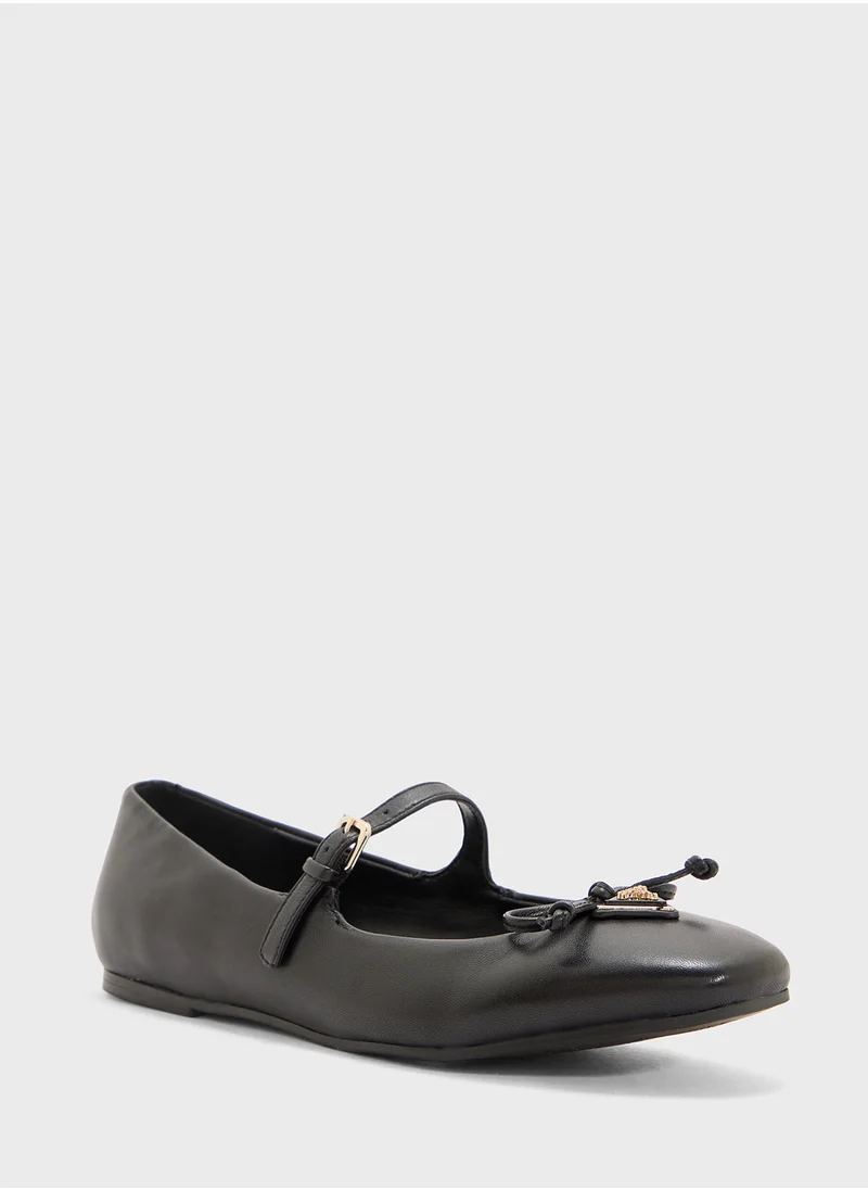 GUESS Bow Detailed Strappy Ballerinas