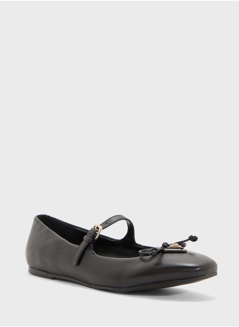 GUESS Bow Detailed Strappy Ballerinas  - Image 2